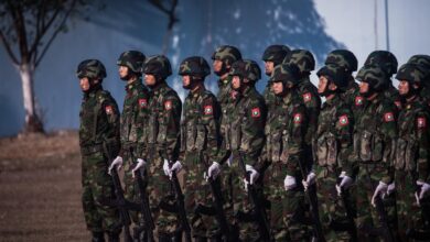 A KIA military parade in Laiza in 2021 (Photo: Myanmar Now)