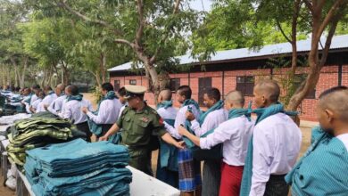New conscript are prepared for military training (Photo: People’s Conscripts Gathering / Telegram)