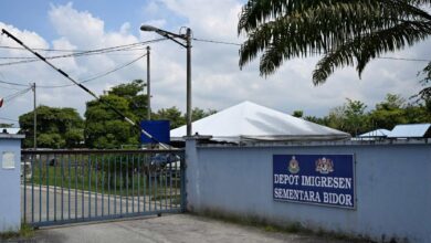 The entrance to an immigration detention centre in Malaysia’s northern Perak State (Photo: Mohd Rasfan / AFP)
