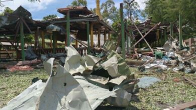 Zetthavadi Monastery in Swe Le Oh, a village in Sagaing Region’s Myaung Township, after the airstrike on August 21 (Photo: Supplied)