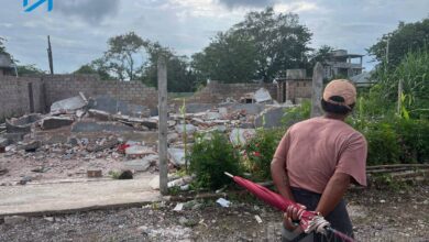 The remains of a house located within the Yadanabon New City development project area after it was torn down in August (Photo: Myanmar Now)