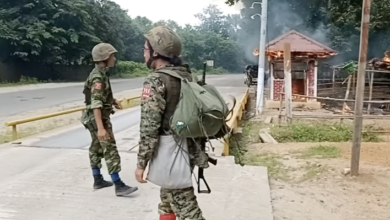 KIA and PDF troops during an attack on a junta checkpoint in Indaw Township in August 2022 (Photo: Supplied)